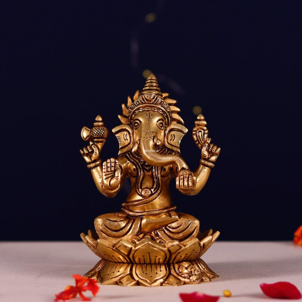 Buy This Lord Ganesh Brass Murti Height Inch Devsabha