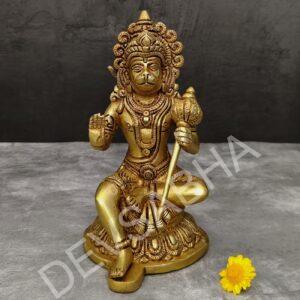 brass hanuman idol murti height 8 inch