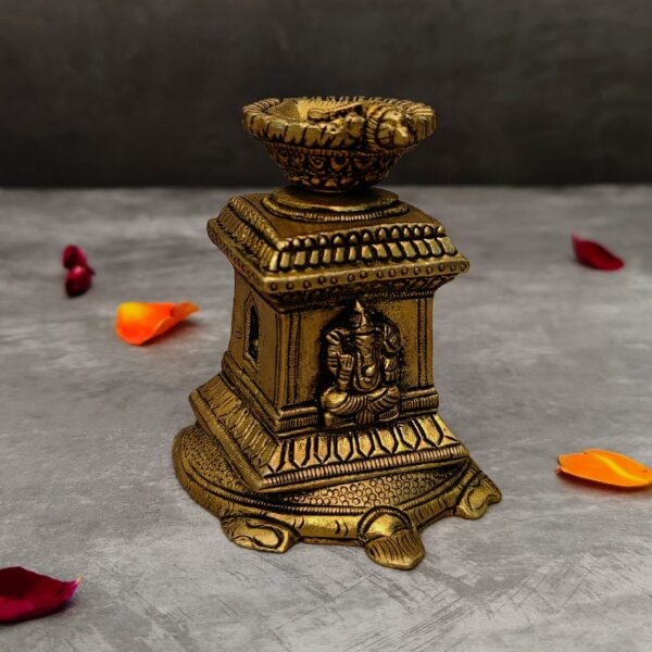 Brass tortoise tulsi diya height 4.5 inch