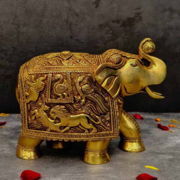 royal brass elephant height 8 inch