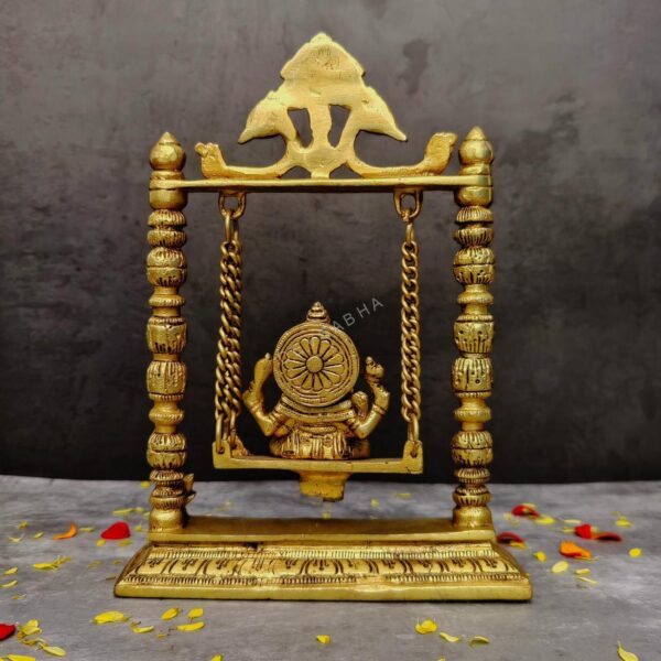 brass jhula ganesha height 10 inch