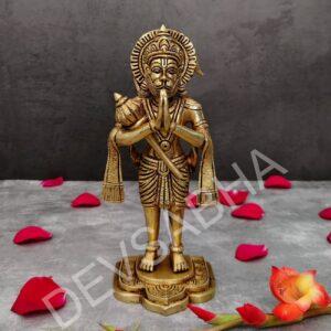 brass standing hanuman idol height 9 inch