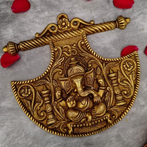 wall hanging brass ganesha height 10 inch