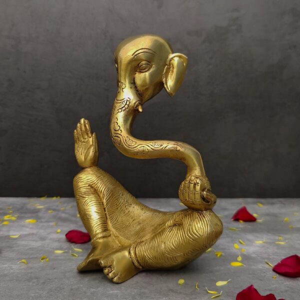 brass atma ganesh idol height 8 inch