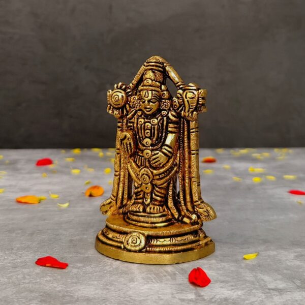 Brass lord tirupati balaji height 4 inch