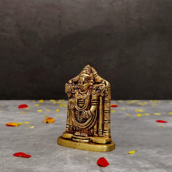 Brass lord tirupati balaji height 3 inch