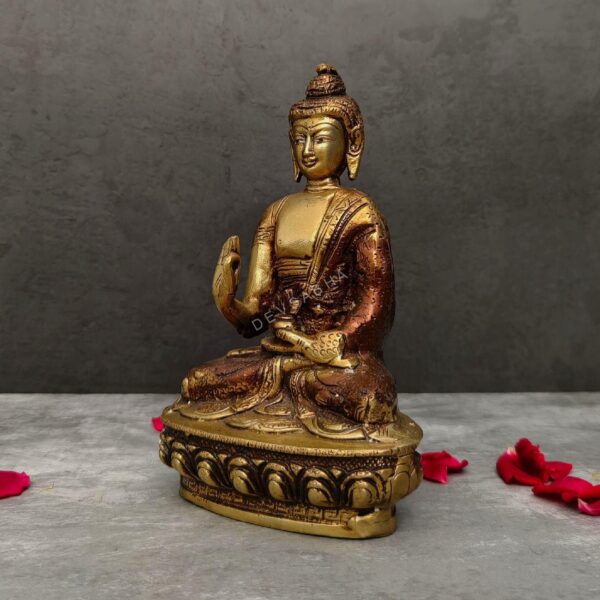 Brass buddha statue height 8 inch