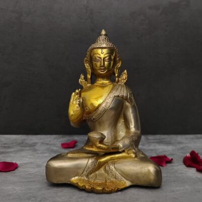 Super fine brass buddha statue height 7.2 inch