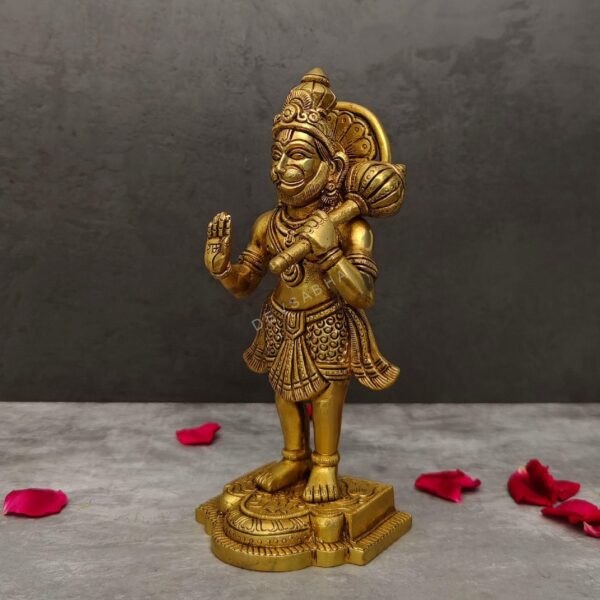 Large size brass hanuman idol 8 Inch