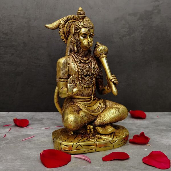 brass blessing hanuman murti height 9 inch