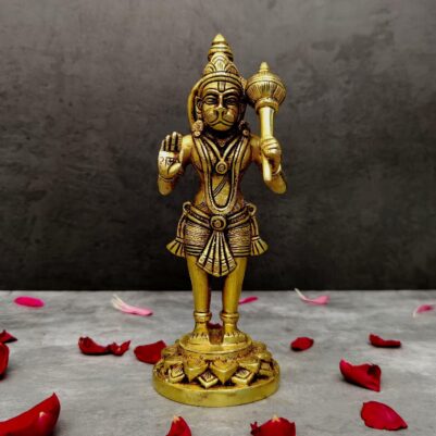 brass standing hanuman idol height 8 inch