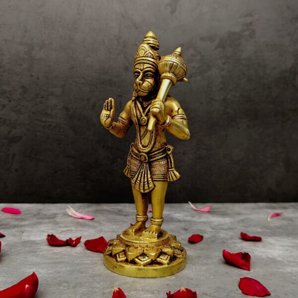 brass standing hanuman idol height 8 inch