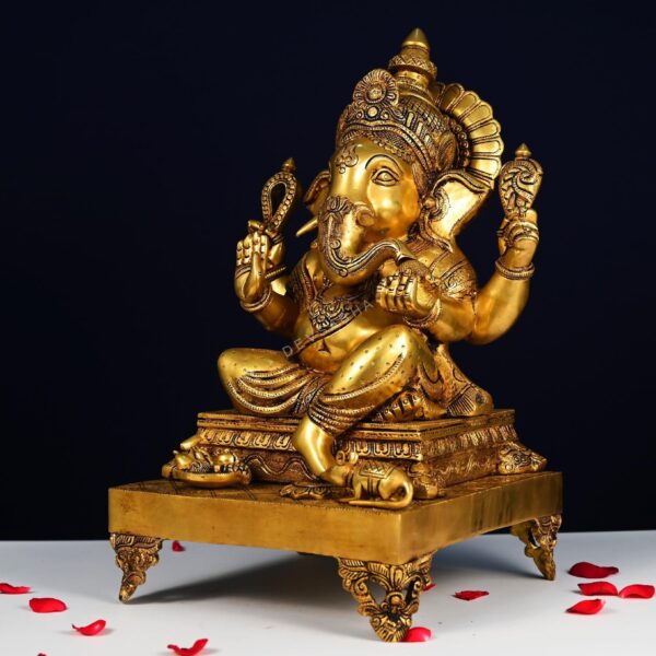 Large size brass ganesh idol height 20 inch