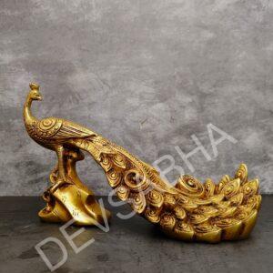 brass peacock for table top height 7 inch