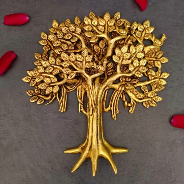 Brass kalpvriksha wall hanging tree Height 8.8 Inches