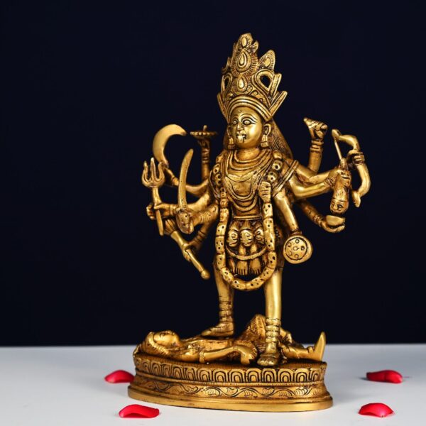 brass kali mata idol height 8 inch