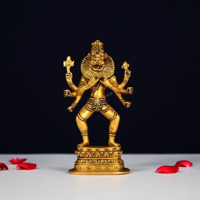 Brass narasimha idol height 7.5 inch