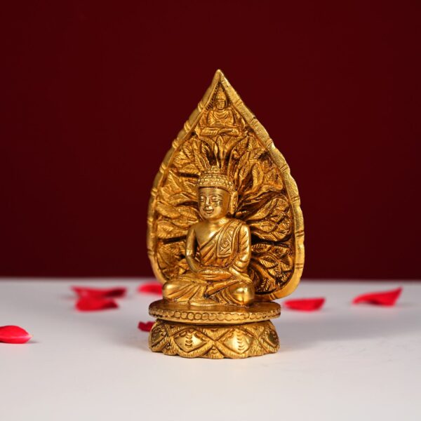brass leaf buddha statue height 6 inch