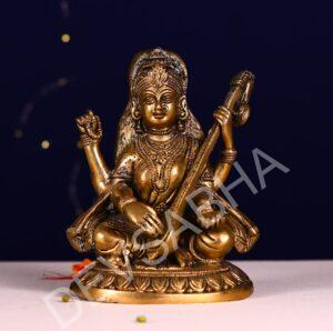 brass saraswati mata idol height 7.5 inch