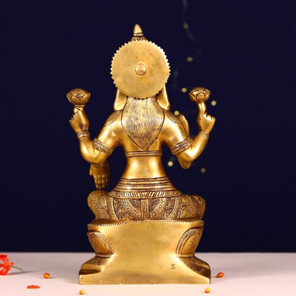 super fine brass lakshmi idol height 12 inch