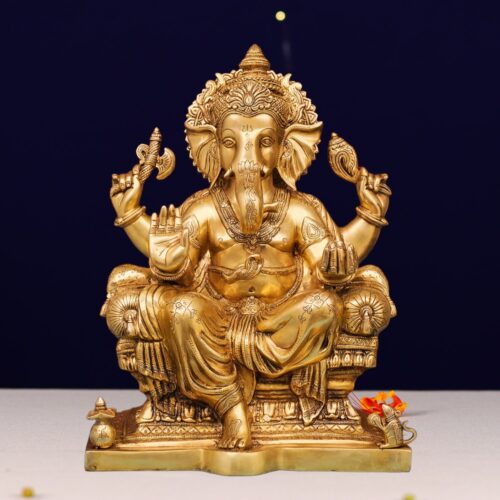 Buy Brass Ganesha Idols large size brass antique height 18 inch