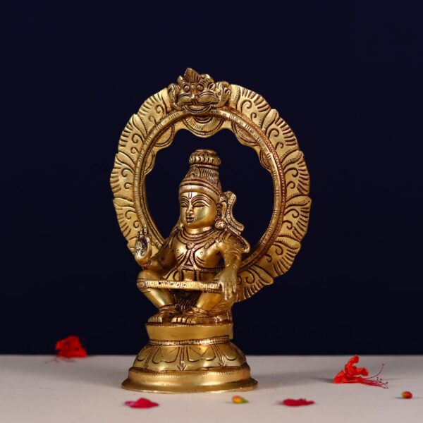 Brass lord ayyappa/ayyappan idol height 10 inch