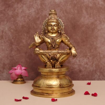 Brass lord ayyappa/ayyappan idol height 15 inch