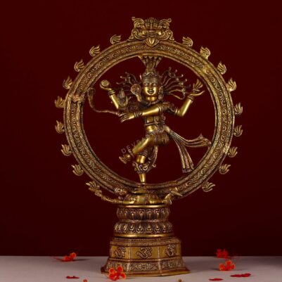 22 inch height antique brass nataraja statue