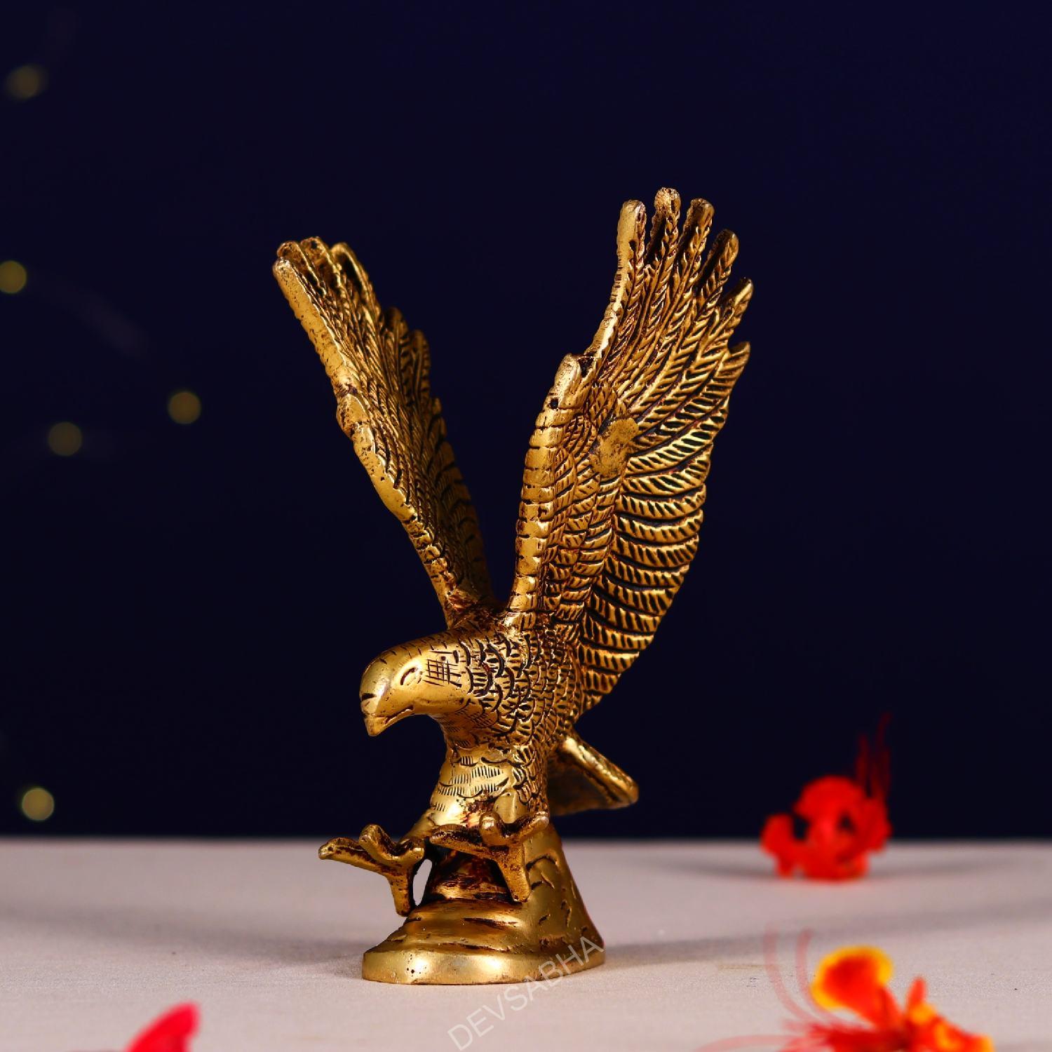 brass eagle for home decor height 6 inch