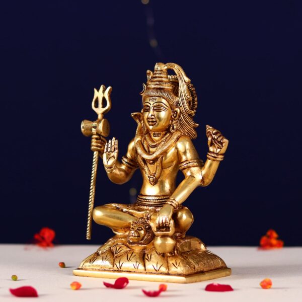 Brass lord shiva statue height 8.8 inch
