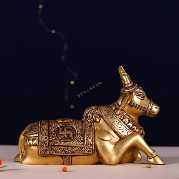 brass sitting nandi height 6.5 inch