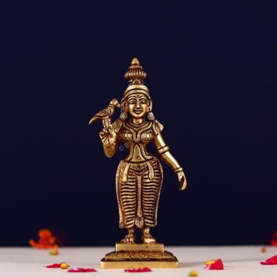 Brass madurai meenakshi idol height 7.7 inch