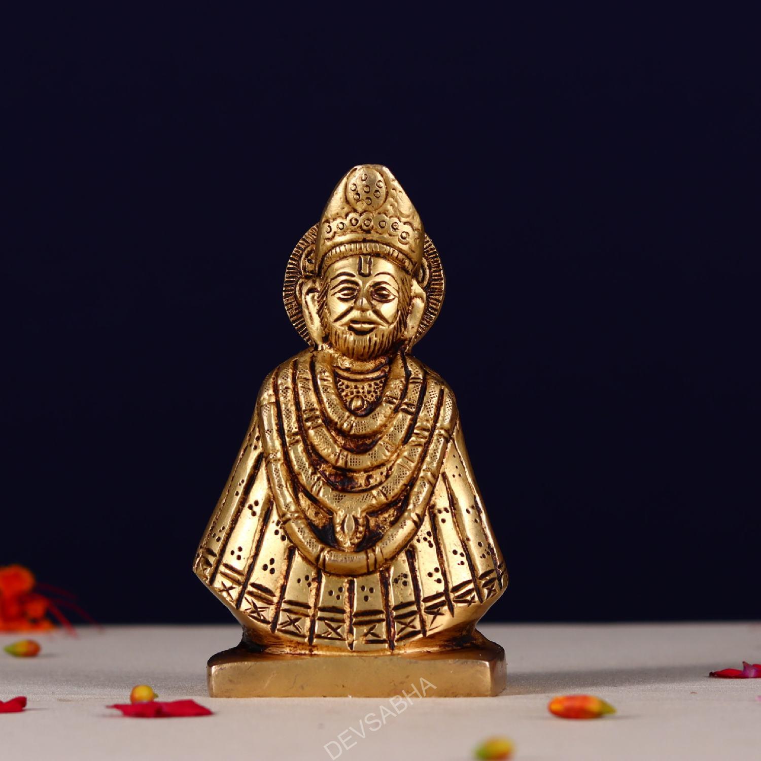 brass lord khatu shyam idol height 5.5 inch