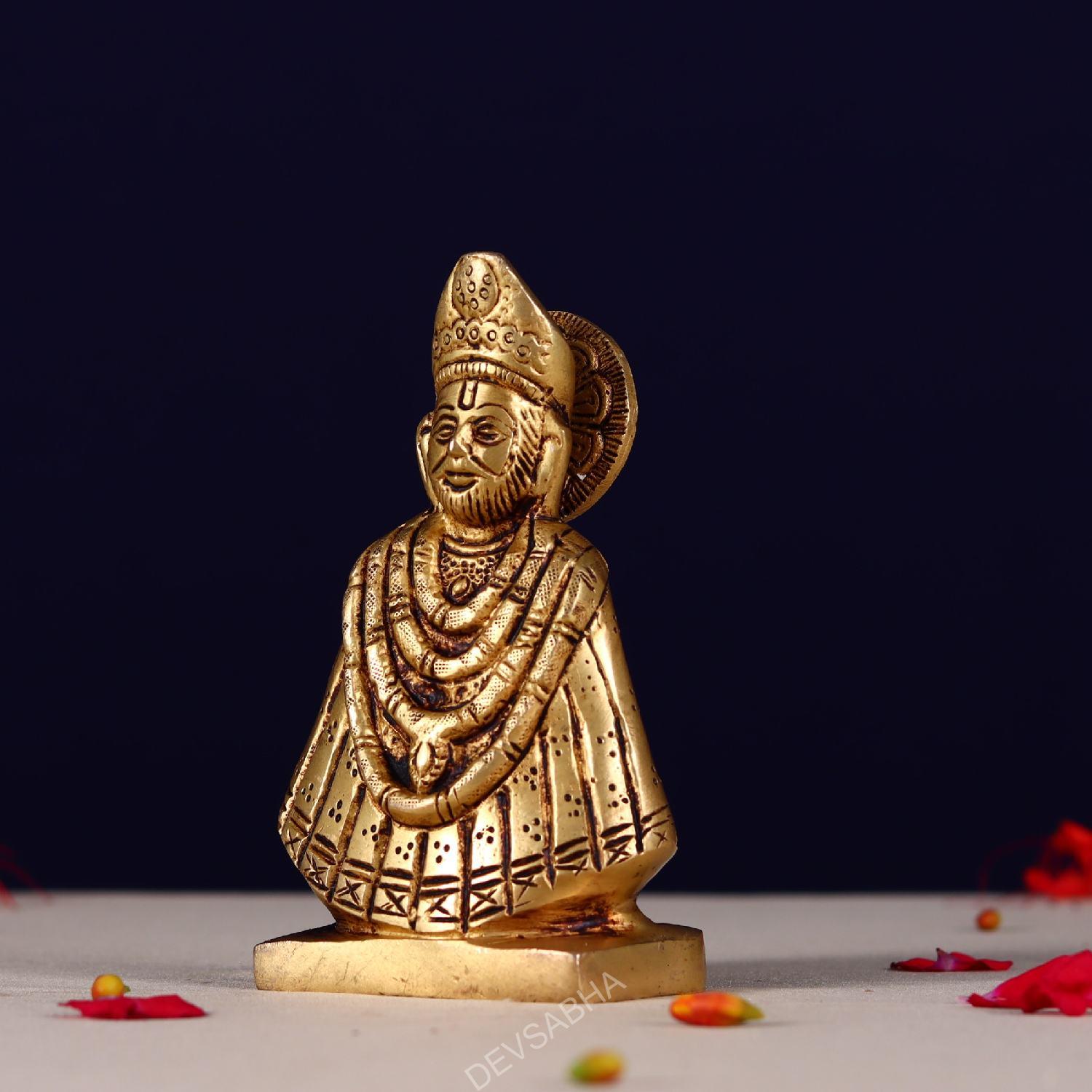 brass lord khatu shyam idol height 5.5 inch