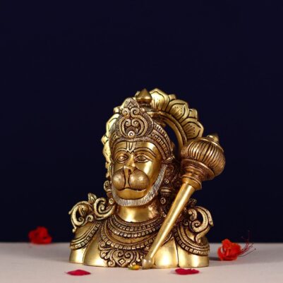 brass hanuman idol bust height 8 inch