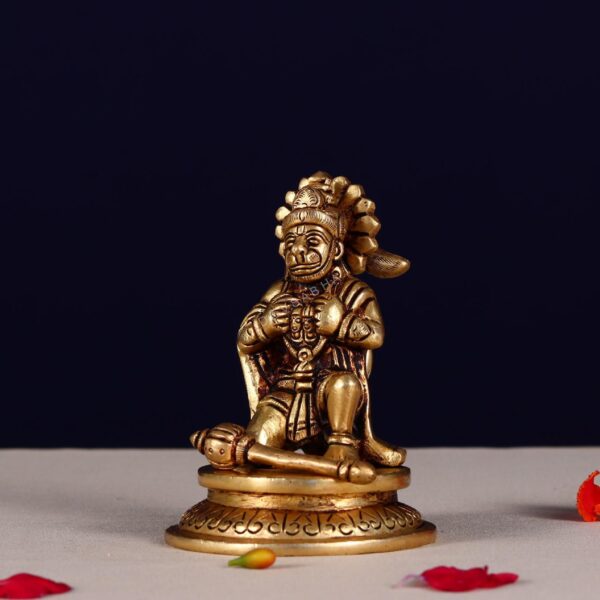 brass hanuman idol height 4 inch