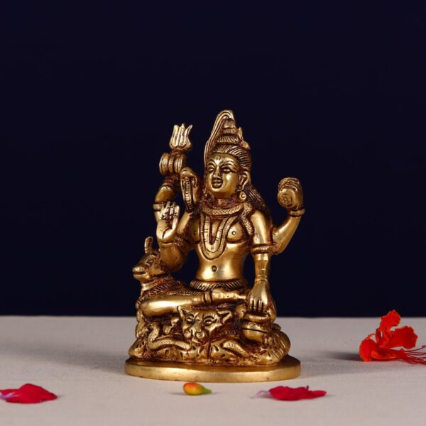 Brass lord shiva statue height 4.9 inch