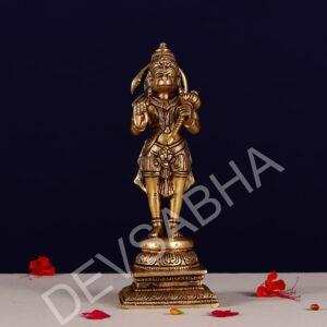 brass hanuman idol on standing position height