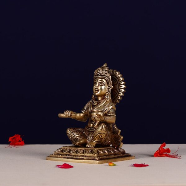 antique brass Annapurna idol height 5.5 inch