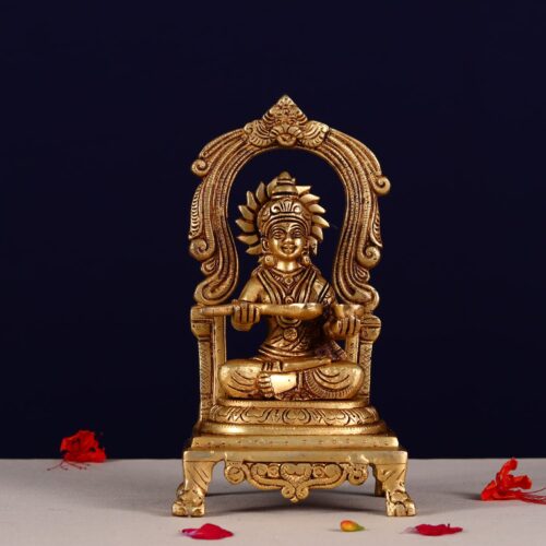 brass goddess annapurna idol height 8.9 inch