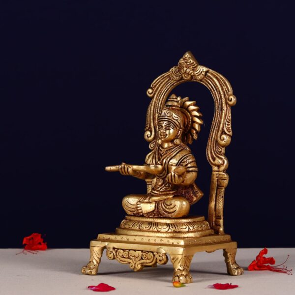 brass goddess Annapurna idol height 8.9 inch