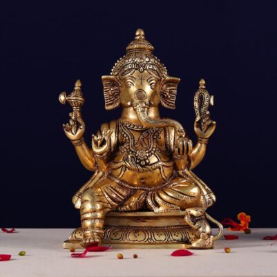 Buy Brass Ganesha Idols height 10 inch