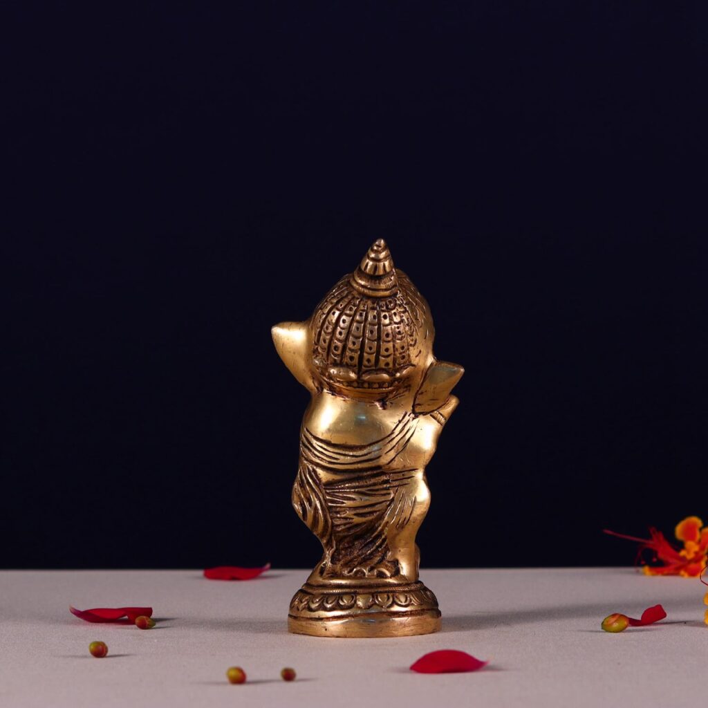 brass baby ganesh idol height 5.5 inch