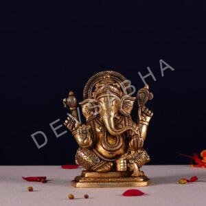 Buy Brass Ganesha Idols height 5.5 inch
