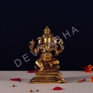 brass ganpati idol height 6.2 inch
