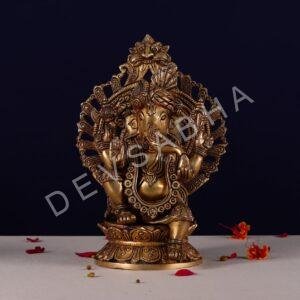 lord ganesh brass idol height 12 inch