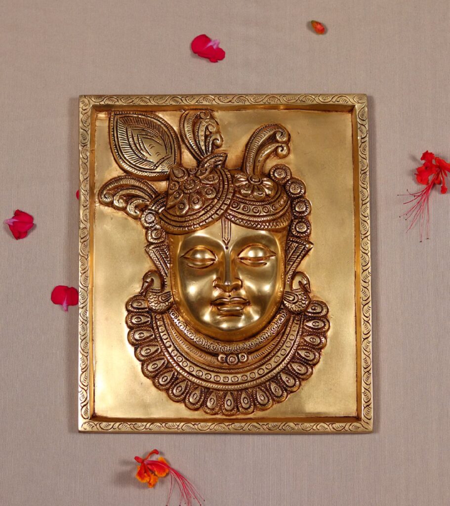 brass shreenath ji idol height 11.3 inches