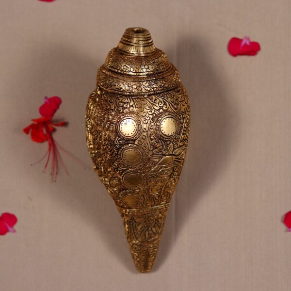 Brass vishwaroopam vishnu conch Height 9.5 Inch