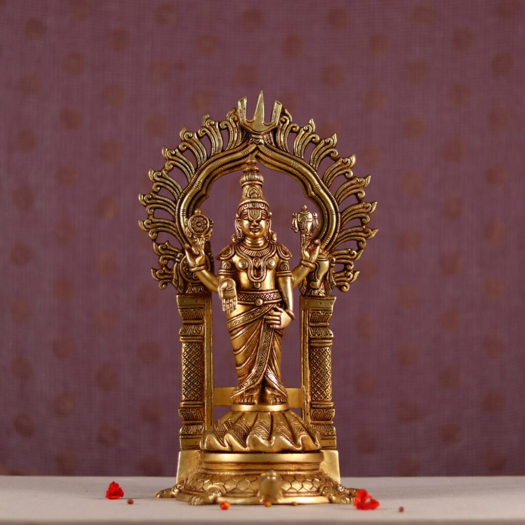 brass tirupati balaji venkateshwar idol on tortoise 17