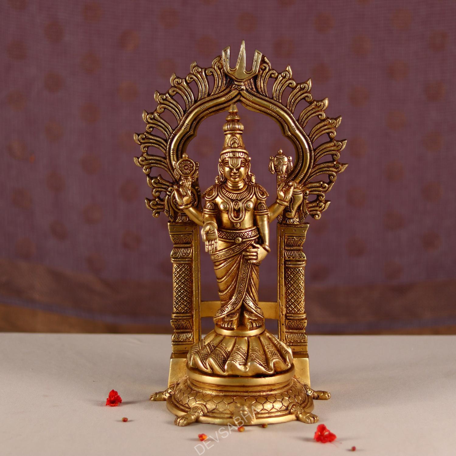 Tirupati Balaji Brass Idol venkateshwar idol on tortoise 17